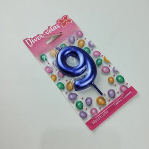 Vela Metalizada Azul - N°9 – 6cm – Make+