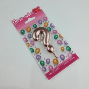 Vela Metalizada Rose Gold - N°? – 6cm – Make+