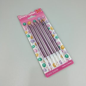 Vela Palito Rose Gold -13cm – 6un Make+