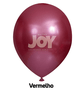 Balão 5 polegadas – 25 unidades - Vermelho Metálico – Joy