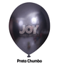 Balão 5 polegadas – 25 unidades - Preto Chumbo – Joy