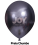Balão látex n°14 Metálico Preto Chumbo 12und – Joy