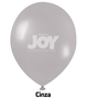 Balão de látex 14 polegadas Candy Cinza - 12 unidades – Joy