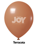 Balão de látex 9 polegadas Terracota - 50 unidades – Joy