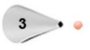 Bico de Confeitar Wilton nº 3 Perlê - Inox - Pequeno