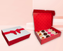 Caixa p/ 12 doces - Laço Vermelho – Unidade