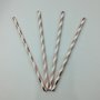Canudo descartável de papel – Listra Champanhe Metal - 6mm – Make+