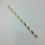 Canudo descartável de papel – Listra Ouro Metal - 6mm – Make+