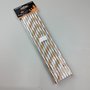 Canudo Kraft descartável de papel C/15  – Prateado - 6mm – Silver Festas