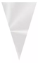 Cone poli incolor 14x23Cm com 50 unidades- Cromus