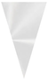 Cone poli incolor 17,5X29,5Cm com 50 unidades- Cromus