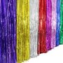 Cortina Metalizada Decorativa Festa 1x2m Prata