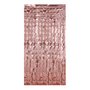 Cortina Metalizada Decorativa Festa 1x2m Quadradinhos Rose Gold  – Make +