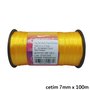 Fita Cetim Simples 7mm x 100m Amarelo Ouro – Cinderela