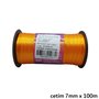 Fita Cetim Simples 7mm x 100m Laranja – Cinderela