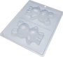Forma Acetato BWB Especial com silicone cód.9934 Urso médio Coração 150g