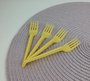 Garfo sobremesa com 50 unidades – Amarelo Doce de Leite – Bello Festas 
