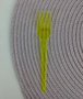 Garfo sobremesa com 50 unidades – Neon Amarelo – Bello Festas 