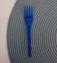 Garfo sobremesa com 50 unidades – Neon Azul – Bello Festas 
