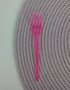 Garfo sobremesa com 50 unidades – Neon Rosa – Bello Festas 