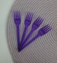 Garfo sobremesa com 50 unidades – Neon Roxo – Bello Festas 