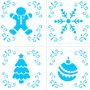 Kit Mini Stencil de Natal - N°2 -  Bluestar