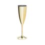 Taça de Champanhe Prime Metalizada Dourada 170ML - Neoplas