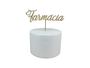 Topo de bolo Farmácia Glitter Dourado – Sonho fino