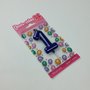 Vela Metalizada Azul - N°1 – 6cm – Make+