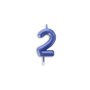 Vela Metalizada Azul - N°2 – 6cm – Make+