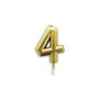 Vela Metalizada Ouro - N°4 – 6cm – Make+