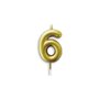 Vela Metalizada Ouro - N°6 – 6cm – Make+