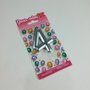Vela Metalizada Prata - N°4 – 6cm – Make+