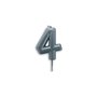 Vela Metalizada Prata - N°4 – 6cm – Make+