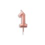 Vela Metalizada Rose Gold - N°1 – 6cm – Make+