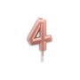 Vela Metalizada Rose Gold - N°4 – 6cm – Make+