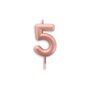 Vela Metalizada Rose Gold - N°5 – 6cm – Make+