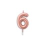 Vela Metalizada Rose Gold - N°6 – 6cm – Make+