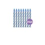 Vela Palitinho Espiral 6cm – Azul Listrado – 24un - 6cm – Make+