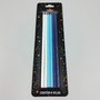 Vela Silver Palito Gigante 15cm – Azul e branca– Silver Festas